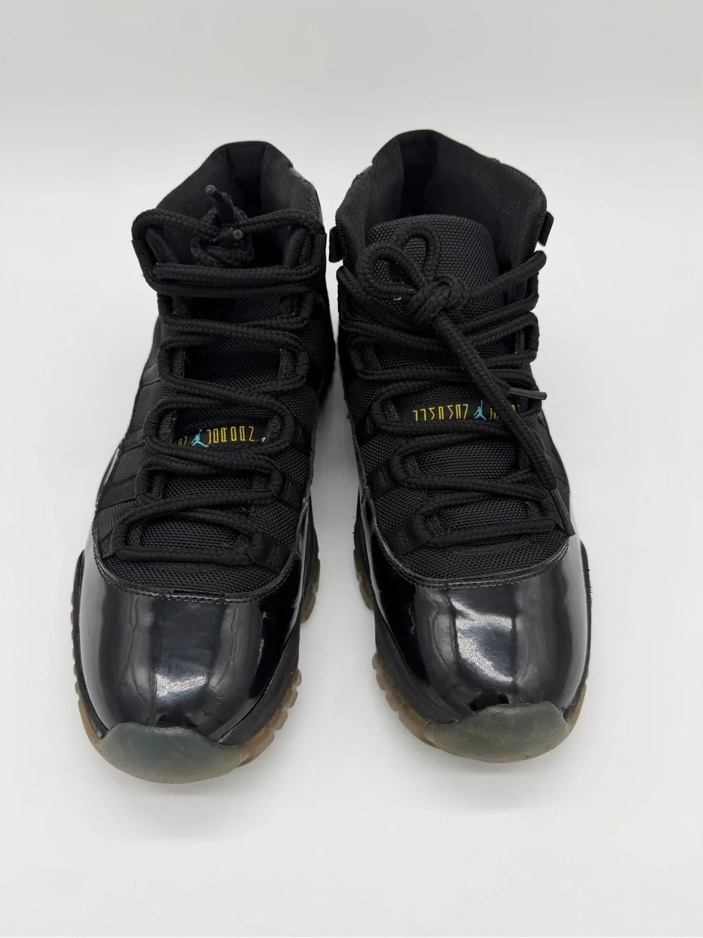 Air Jordan 11 Retro 378037-006 'Gamma Blue' Shoes Black Patent Men's - Size 9
